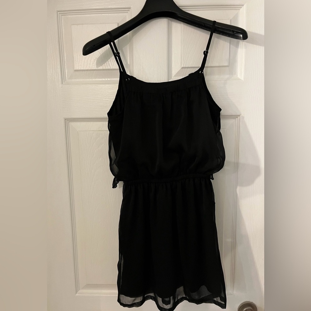 2/$20 - Ya Black Silk Blend Sleeveless Short Dress - Silky Feel with pockets - S - Picture 2 of 6